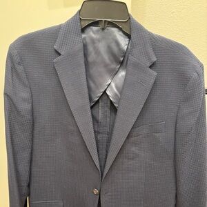 Kenneth Cole Navy Textured Blazer